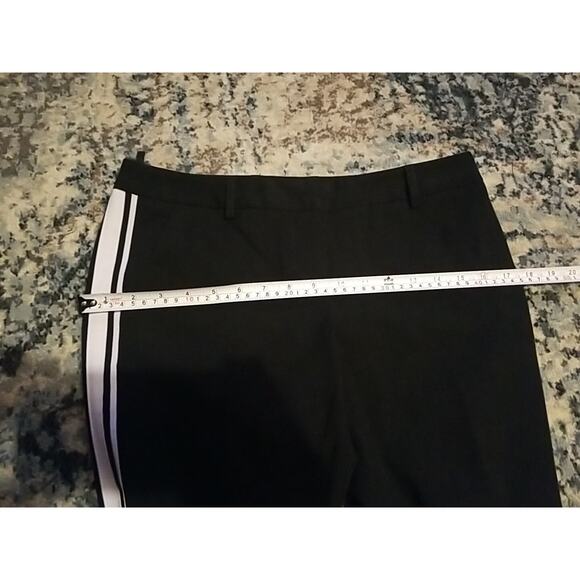 Amanda + Chelsea Women's Black White Stripes Pants Size 2 - Picture 5 of 16